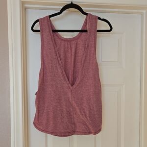 Source Unknown Deep V-Neck Pink Tank Top